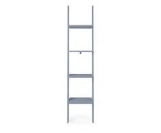 Tenzo 1410-030 Brax Designer Leiterregal, Holz, pastellblau, 25 x 40 x 180 cm