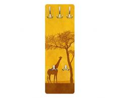 Apalis 78470 Wandgarderobe Amazing Kenya | Design Garderobe Garderobenpaneel Kleiderhaken Flurgarderobe Hakenleiste Holz Standgarderobe Hängegarderobe | 139x46cm