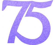 Petras Bastel News Streudeko, Fliz, lila, 18 x 12 x 3 cm