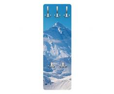 Apalis 79186 Wandgarderobe Mount Everest | Design Garderobe Garderobenpaneel Kleiderhaken Flurgarderobe Hakenleiste Holz Standgarderobe Hängegarderobe | 139x46cm