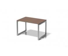 Bisley Cito Schreibtisch, 740 mm HÃ¶henfixes O H 19 x B 1200 x T 800 mm, Dekor NuÃbaum, Gestell Silber, Metall, Wn355 Dekor NuÃbaum, Gestell Silber, 80 x 120 x 74 cm