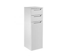 Schildmeyer Highboard, Holzdekor, Weià Glanz, 35.5 x 33 x 104.5 cm