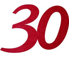 Petras Bastel News Streudeko, Fliz, Bordeaux, 18 x 12 x 3 cm