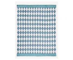Vertbaudet Kinderzimmer-Teppich mit Rautenmuster türkis/blau