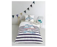 VERTBAUDET Maritimer Bett- und Kissenbezug für Kinder pirat Gr. 140X150 63X63