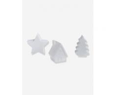 Vertbaudet 3er-Set Weihnachtslichter für Kinderzimmer einfarbig hellweiss