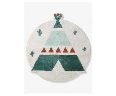 Vertbaudet Teppich "Tipi", Kinderzimmer weiß bedruckt