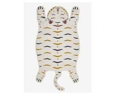 Vertbaudet Kinderzimmer-Teppich "Tiger" ecru/bunt