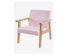 VERTBAUDET Holz-Sessel für Kinderzimmer, Vintage rosa/natur