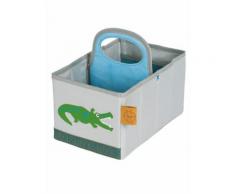 Lässig Ordnungsbox "Crocodile" in Grau - (B)25 x (H)21 x (T)16 cm | Größe onesize