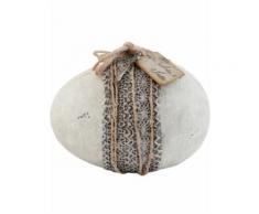 Clayre & Eef Dekoobjekt "Osterei in Grau - (B)14 x (H)10 x (T)10 cm | Größe onesize