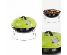 DomoClip Transportabler Holzkohlegrill Grün