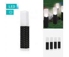 4er-Set Easymaxx Solarleuchte im Rattan-Look