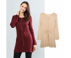 Strickkleid mit Knopfleiste