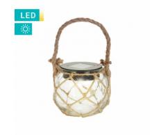 Solarlampe im Makramee-Netz