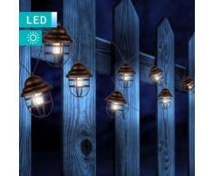 Solarleuchte mit 8 LED-Laternen