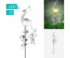 LED-Solarleuchte Pfau