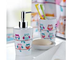 3-teiliges Badezimmer-Set Eulen