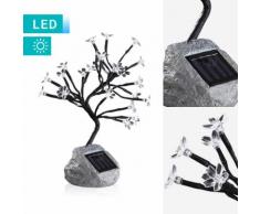 LED-Solarlampe Baum mit Blüten
