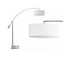 Bogenleuchte Stehleuchte Marmor Urbano - Wei - Hhe: 175 cm