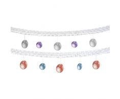 Boland 00731 - Girlande Disco, Länge 6 m, 70er Jahre, Hängedekoration, Dekoration, Motto Party, Karneval