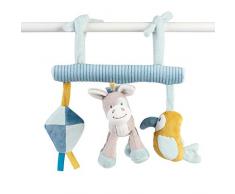 Nattou Spielzeug zum Aufhängen Tim und Tiloo mit Rassel, 23 x 24 x 7 cm, Blau