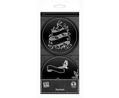 Ursus 42910000 - Tafelfolie Kacheln, matt schwarz, einseitig bedruckt, Durchmesser ca. 10 cm, 8 Stück