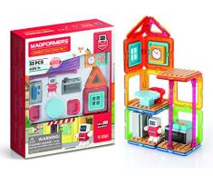 Unbekannt Magformers Minibot Küchen-Set, Regenbogenfarben, lehrreich, magnetisch, geometrische Formen, Fliesen, BAU, Spielzeug, Set ab 3 Jahren
