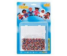 Hama 5609 Bügelperlen Mini, ca. 5000 Stück, inklusive Stiftplatte Viereck und Zubehör, Kinder der Welt, Mehrfarbig