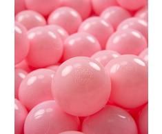 KiddyMoon 200 ∅ 7Cm Kinder Bälle Spielbälle Für Bällebad Baby Plastikbälle Made In EU, Rosa
