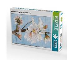 CALVENDO Puzzle Mandelblütenzweig Algarve - Pastellkreide 1000 Teile Lege-Größe 48 x 64 cm Foto-Puzzle Bild von Ulrike Kröll