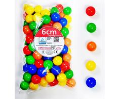 700 Bälle 6cm (Tüv geprüft und zertifiziert 2019) für Kinder Bällebad Babybälle Plastikbälle ohne gefähliche Weichmacher