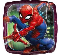 amscan 3466301 Folienballon Quadrat Spider-Man, Mehrfarbig