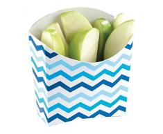 amscan 145001 blau Buffet Papier Snack Behälter