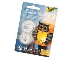 folia 982 - Deko LED Licht, 2 Stück, warmweißes Licht, ideal als Teelichtersatz, für Laternen, Windlichter