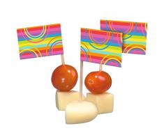 Susy Card 40015439 Partypicker Mix it, Holz + Papier, Länge: 7 cm, 30 Stück im Polybeutel mit Header