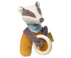 sigikid, Mädchen und Jungen, Kasimir Dachs, Greifling Green Collection, Babyspielzeug, empfohlen ab 3 Monaten, orange/grau, 39174