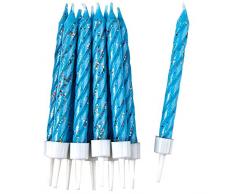 amscan 9900749 Glitzer Kerzen mit Halter