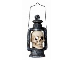 Widmann 7827H - Deko Totenkopf Laterne mit Wechsellicht, ca. 35 cm