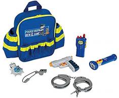 Theo Klein 8802 8802-Polizei Rucksack mit vielen Polizeiutensilien, Spielzeug, Blau