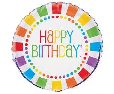 Rainbow Party „Happy Birthday“ Servietten Folienballon Einheitsgröße mehrfarbig