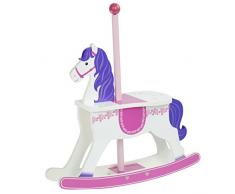 Olivias Little World TD-0097A Prinzessin Puppen-Karussell Schaukelpferd, 45,7 cm, Weiß
