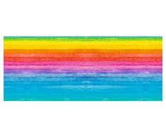 URSUS 18170000 Laternenzuschnitte Regenbogen Streifen, 25 Zuschnitte aus Transparentpapier 115 g/qm, 20 x 50 cm, einseitig Bedruckt, zum Basteln von Laternen mit einem Durchmesser von ca. 15,3cm, bunt