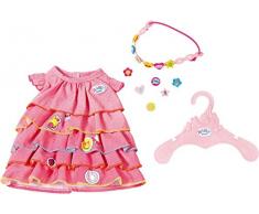 Zapf Creation 824481 BABY born Sommerkleid Set mit Pins Puppenkleidung 43 cm, bunt