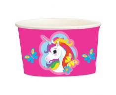 Amscan International 9902370 251 ml Einhorn Papier Behandeln/EIS Becher