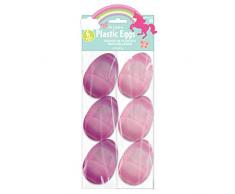 Amscan 370455 Bastelset mit 6 Eiern, großes Einhorn