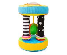 Small Foot 11421 Plüsch Zylinder, Baby Ball Rassel, Lernspielzeug, Mehrfarbig Spielzeug
