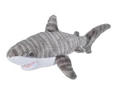 Wild Republic 22464 Plüsch Tigerhai, Cuddlekins Kuscheltier, Plüschtier, 20 cm, grau