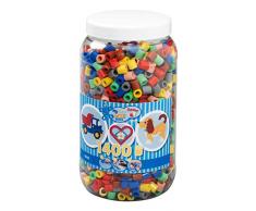 Hama 8543 - Maxi Bügelperlen Dose mit ca. 1400 Maxiperlen, volltonmix 2