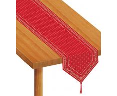Beistle S54471AZ3 Tischläufer Bandana, bedruckt, 3 Stück 1 Teil 11-Inch by 6-Feet rot/weiß